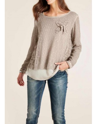 Two in one shirt, taupe