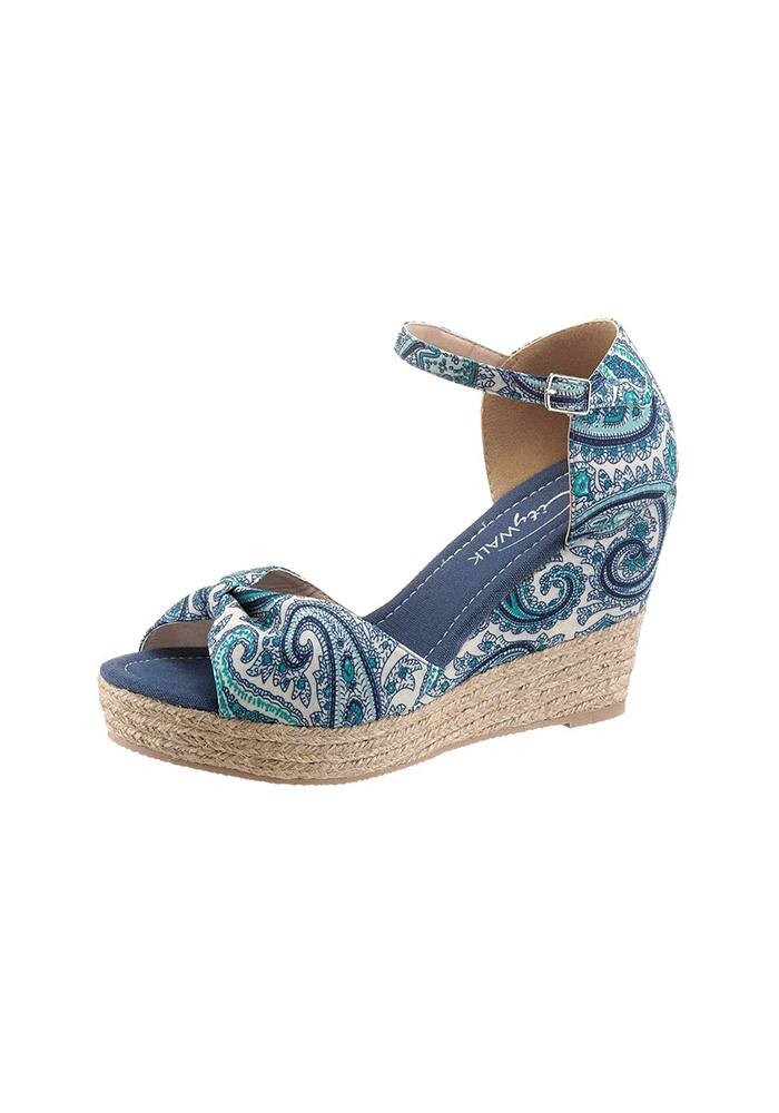 blue sandal wedges