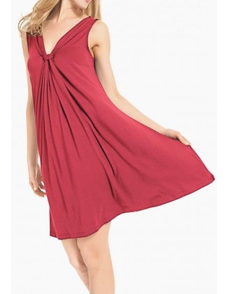 Raudona laisvalaikio suknelė