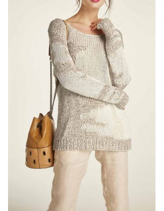 Smėlinis megztinis "Akita"