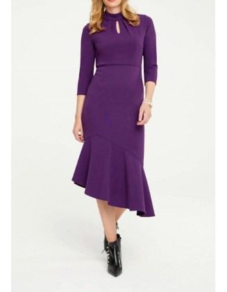 Tamsiai violetinė suknelė