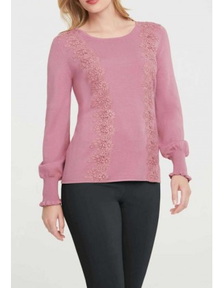 Pelenų rožės spalvos megztinis
