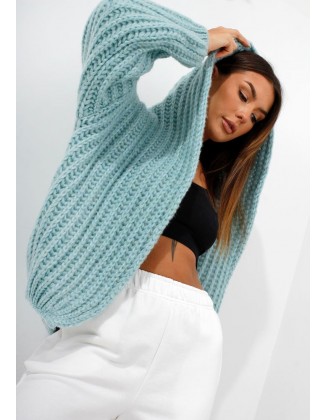 Mėtinės spalvos megztinis...